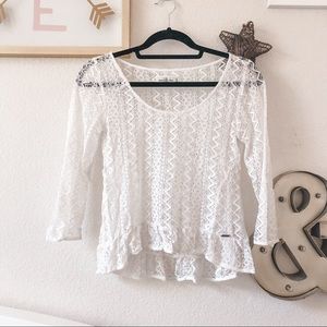 ABERCROMBIE white lace top
